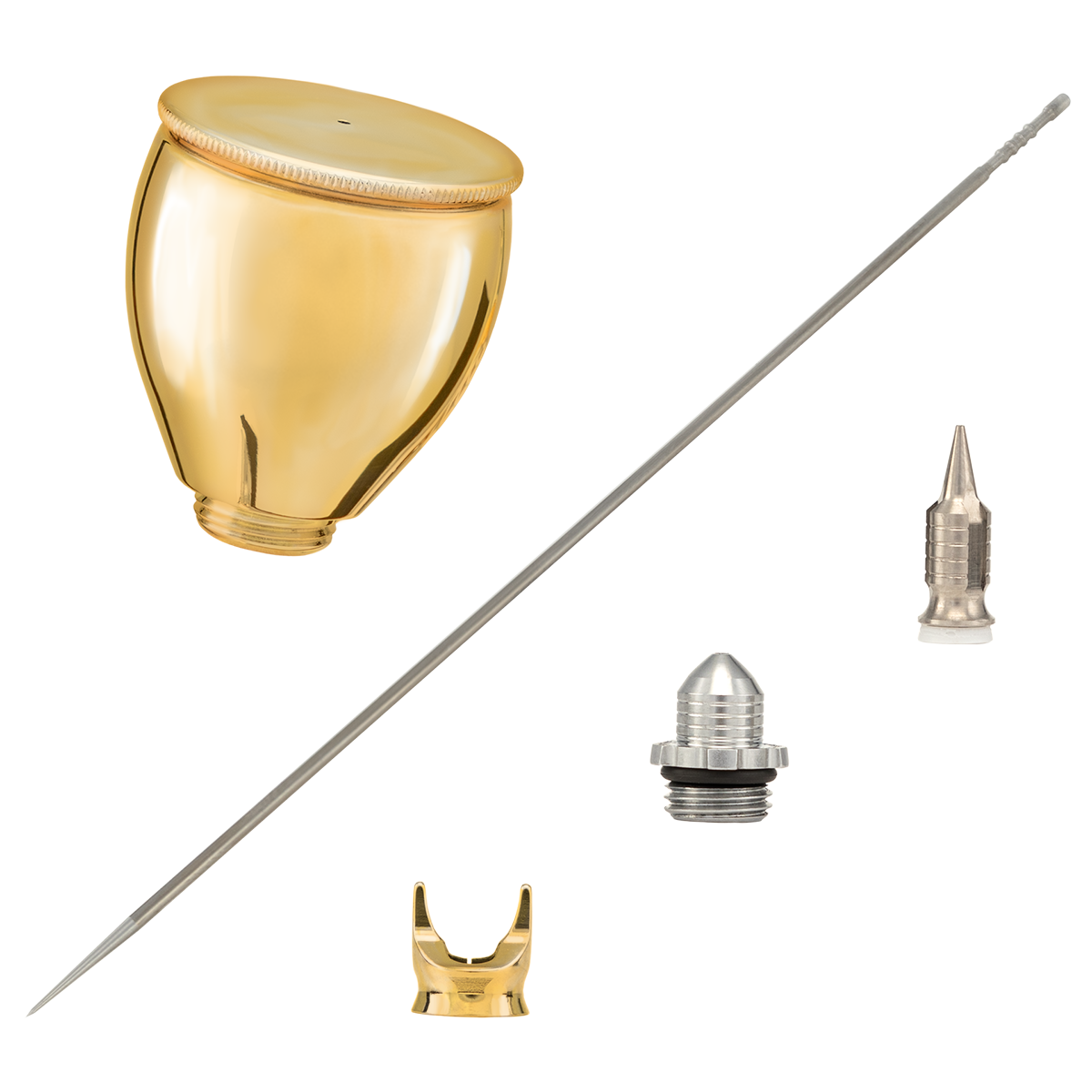 Cabezales de titanio de 0,44 mm y copa de 4 ml